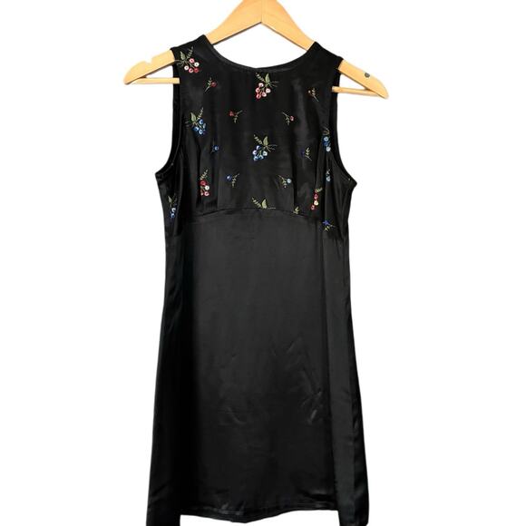 90s Y2K XOXO Satin Babydoll Dress Embroidered Sundress Floral size 0/2 XS - Picture 12 of 12